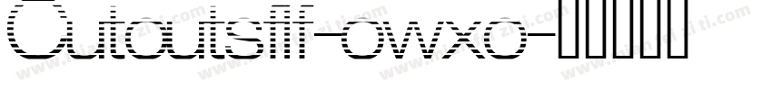 Cutoutsflf-owxo字体转换