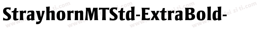 StrayhornMTStd-ExtraBold字体转换