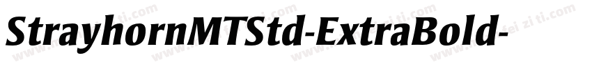 StrayhornMTStd-ExtraBold字体转换
