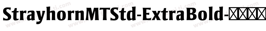 StrayhornMTStd-ExtraBold字体转换