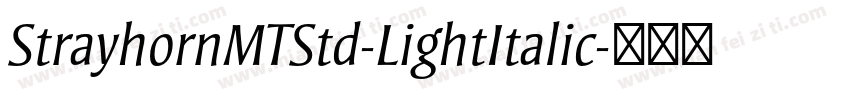 StrayhornMTStd-LightItalic字体转换