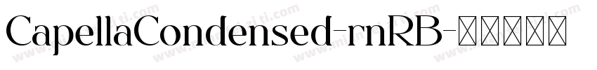 CapellaCondensed-rnRB字体转换