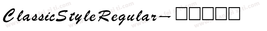 ClassicStyleRegular字体转换