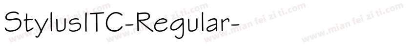 StylusITC-Regular字体转换