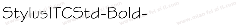 StylusITCStd-Bold字体转换
