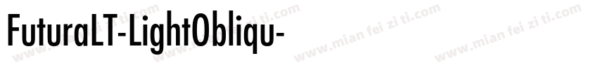 FuturaLT-LightObliqu字体转换