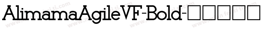 AlimamaAgileVF-Bold字体转换