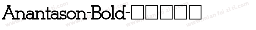 Anantason-Bold字体转换
