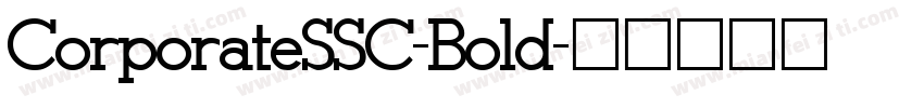 CorporateSSC-Bold字体转换