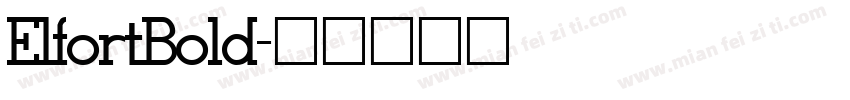 ElfortBold字体转换