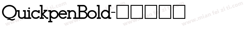 QuickpenBold字体转换