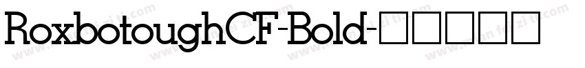 RoxbotoughCF-Bold字体转换