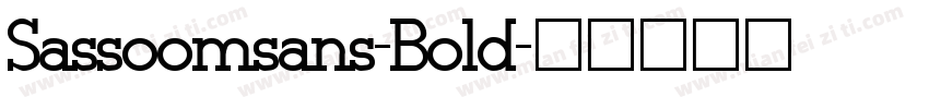 Sassoomsans-Bold字体转换