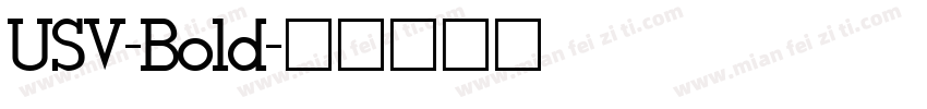 USV-Bold字体转换