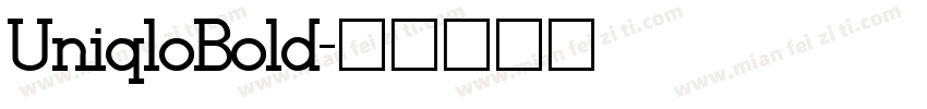 UniqloBold字体转换