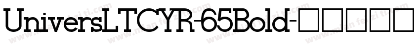 UniversLTCYR-65Bold字体转换