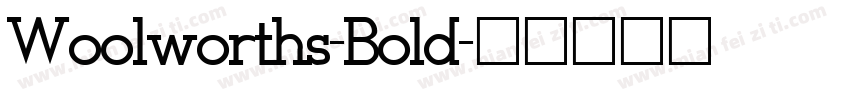 Woolworths-Bold字体转换