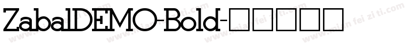 ZabalDEMO-Bold字体转换