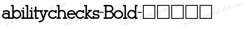abilitychecks-Bold字体转换
