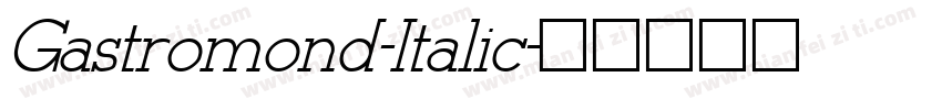 Gastromond-Italic字体转换