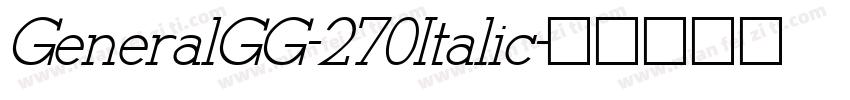 GeneralGG-270Italic字体转换