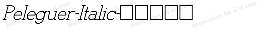 Peleguer-Italic字体转换