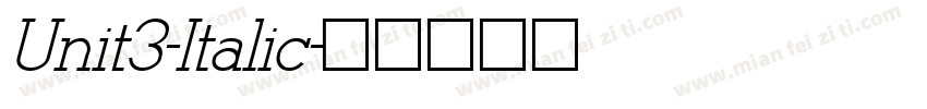 Unit3-Italic字体转换