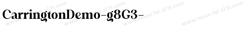 CarringtonDemo-g8G3字体转换