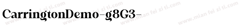 CarringtonDemo-g8G3字体转换