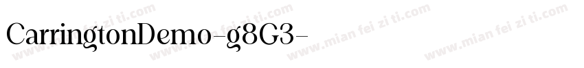 CarringtonDemo-g8G3字体转换