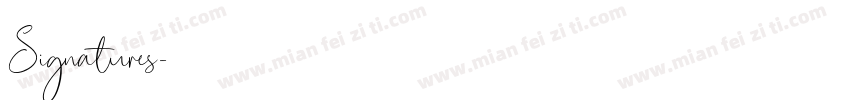 Signatures字体转换
