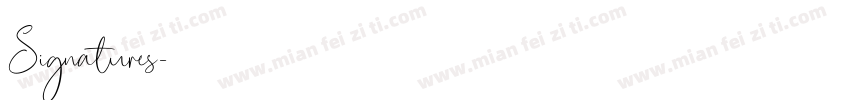 Signatures字体转换