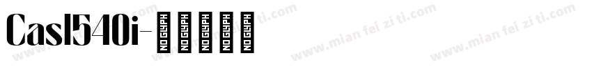 Casl540i字体转换