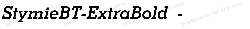 StymieBT-ExtraBold字体字体转换