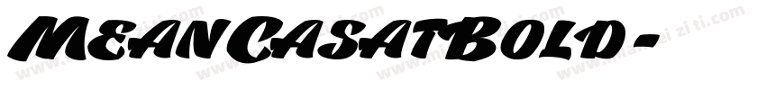 MeanCasatBold字体转换