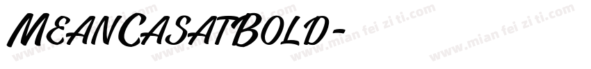 MeanCasatBold字体转换