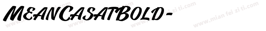 MeanCasatBold字体转换