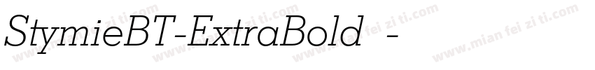 StymieBT-ExtraBold字体字体转换