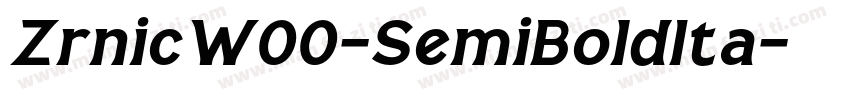 ZrnicW00-SemiBoldIta字体转换