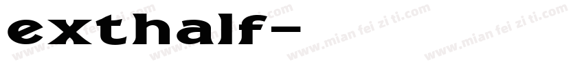 exthalf字体转换