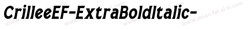 CrilleeEF-ExtraBoldItalic字体转换