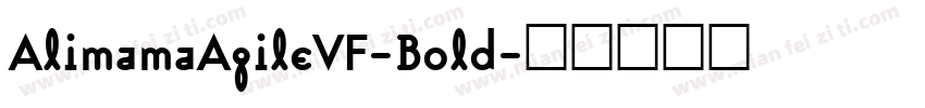 AlimamaAgileVF-Bold字体转换
