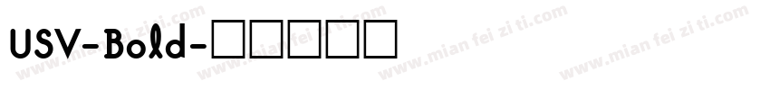 USV-Bold字体转换