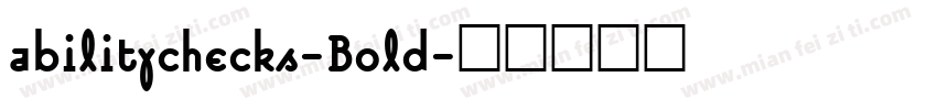 abilitychecks-Bold字体转换