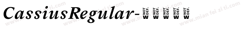 CassiusRegular字体转换