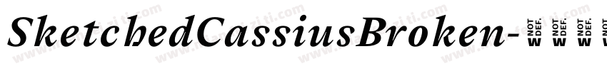 SketchedCassiusBroken字体转换