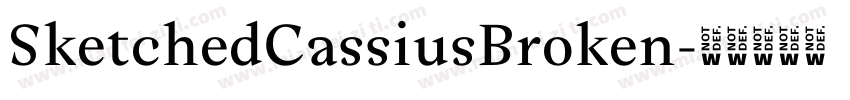 SketchedCassiusBroken字体转换
