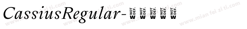 CassiusRegular字体转换