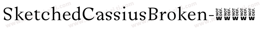 SketchedCassiusBroken字体转换