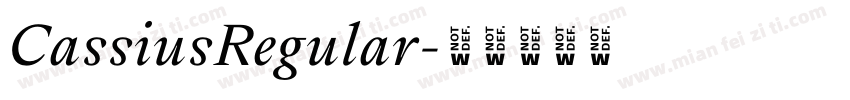 CassiusRegular字体转换